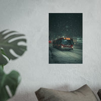 Snowy Bus Print