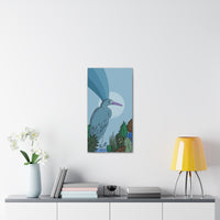Four Birds (Blue Heron) Canvas