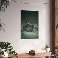 Snowy Bus Print