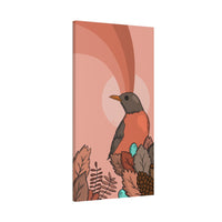 Four Birds (Robin) Canvas