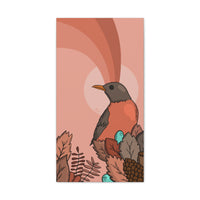 Four Birds (Robin) Canvas