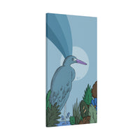 Four Birds (Blue Heron) Canvas