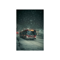 Snowy Bus Print