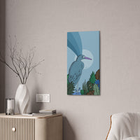 Four Birds (Blue Heron) Canvas